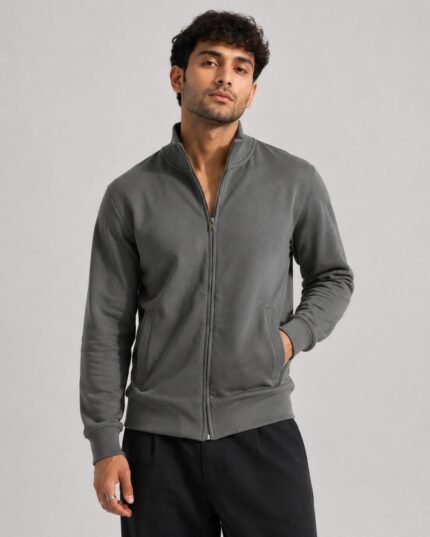 Charcoal Grey – Essential Full Zipper