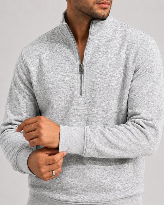 Grey - Half-Zip Sweatshirt