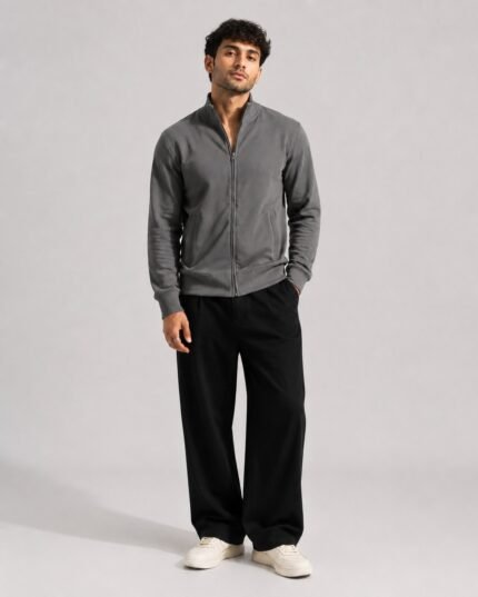 Charcoal Grey – Essential Full Zipper