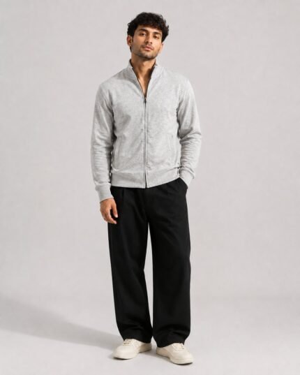 Grey – Essential Full Zipper